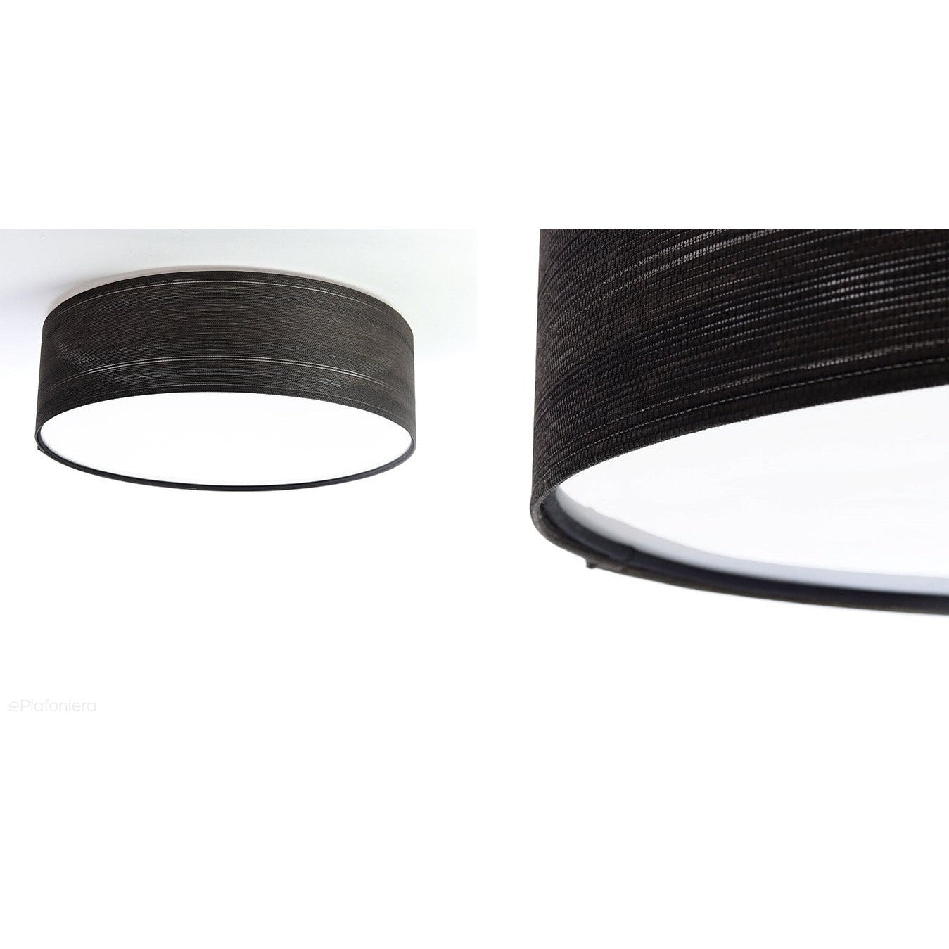 Lampa sufitowa - plafon tkanina, abażur do salonu sypialni 2xE27 (090-202) ręcznie robiony