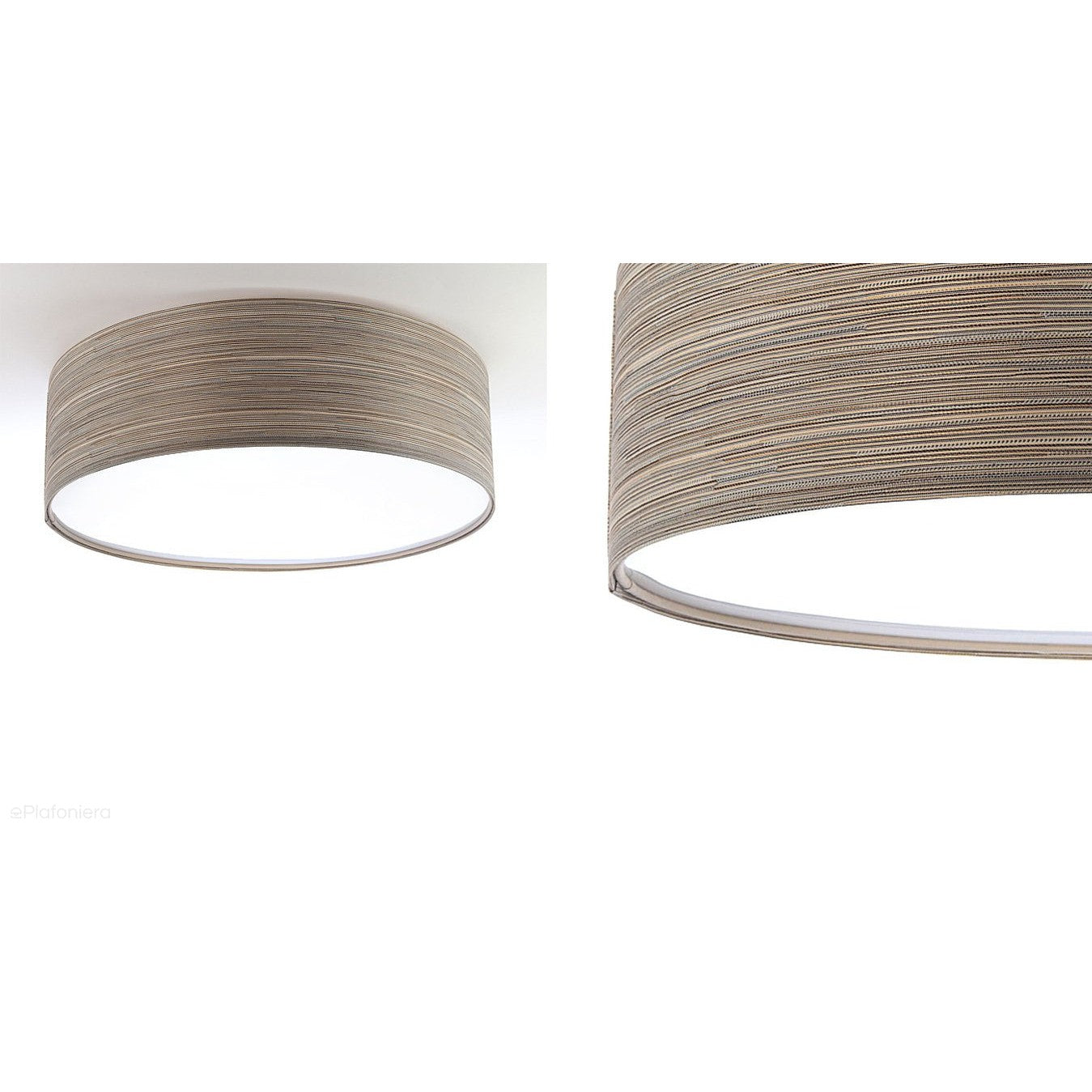 Lampa sufitowa - plafon tkanina, abażur do salonu sypialni 2xE27 (090-217) ręcznie robiony