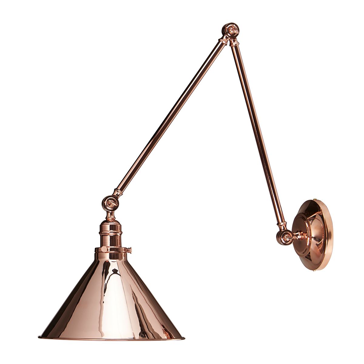 Lampa sufitowa / ścienna - kinkiet z regulowanym ramieniem - Elstead (polerowana miedź, 1xE27)