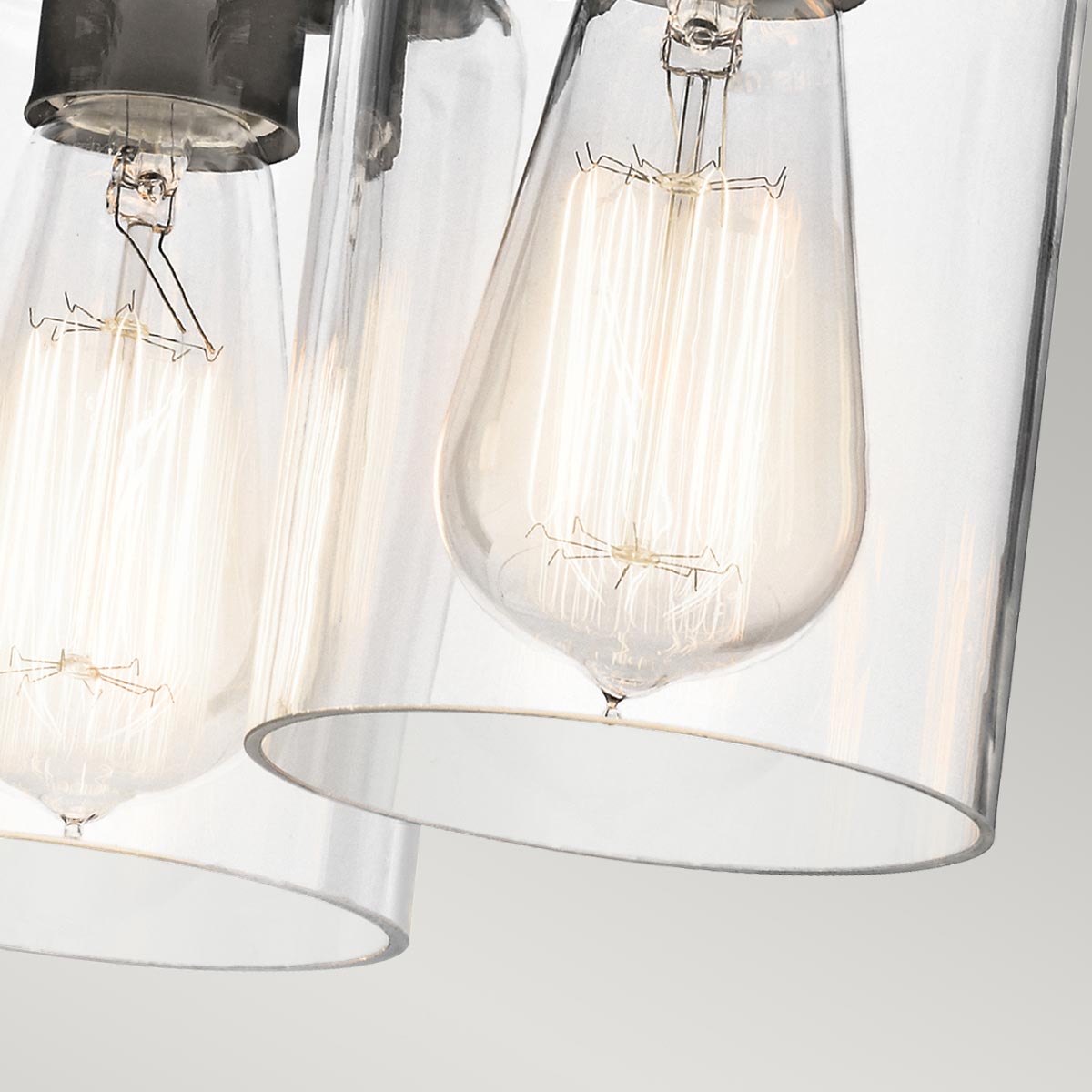 Lampa sufitowa szklany klosz (stary brąz) plafon do kuchni salonu 1xE27, Kichler (Brinley)