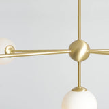 Lampa sufitowa White Pearl 5 BRASS do salonu glamour - Aldex (1113PL_F40)