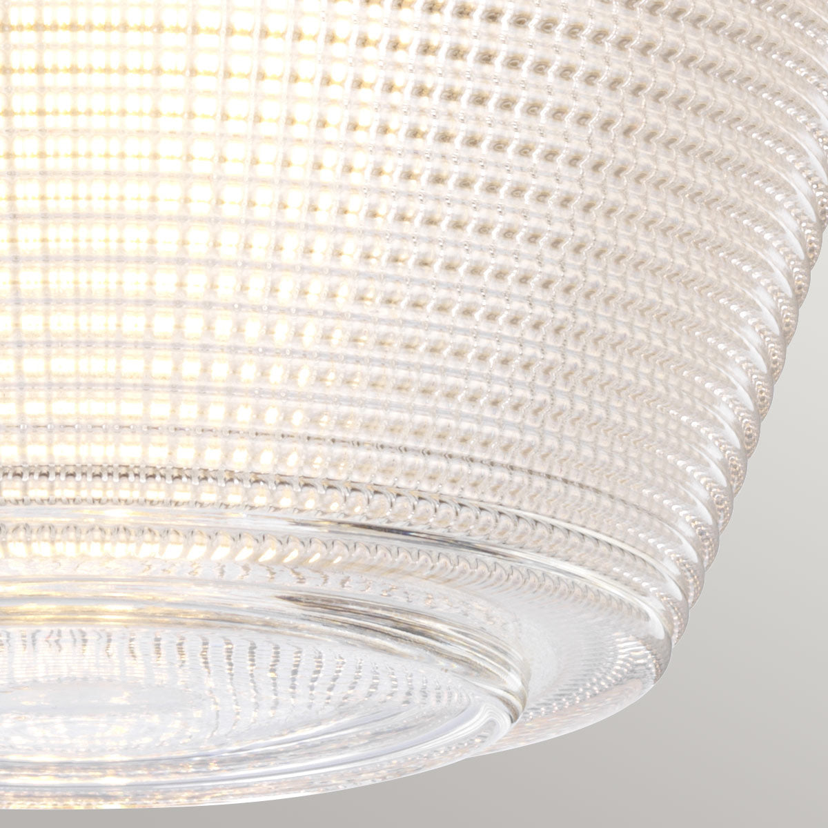 Lampa szklana (chrom) plafon do łazienki salonu sypialni kuchni (1xE27) Quoizel (Dublin)