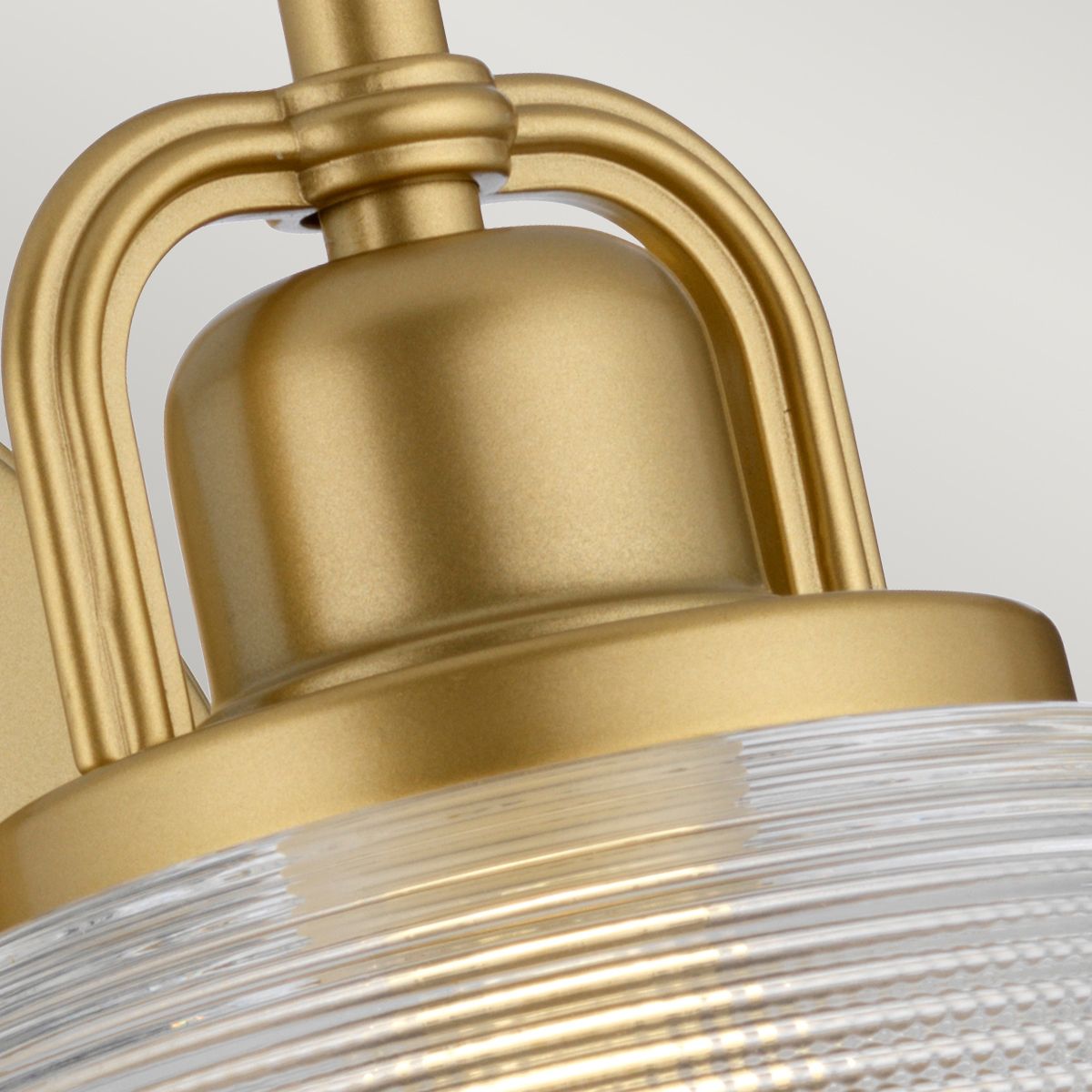 Lampa szklana kinkiet Dublin (naturalny mosiądz) - Quoizel (G9 / 4W)