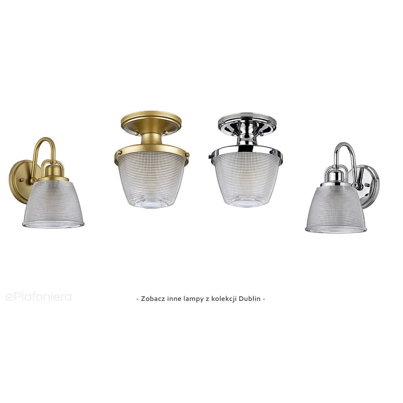 Lampa szklana kinkiet Dublin (naturalny mosiądz) - Quoizel (G9 / 4W)