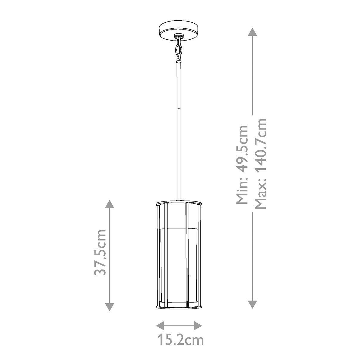 Lampa tarasowa wisząca Camillo, teksturowana czerń, IP44 - Kichler