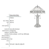 Lampa Tiffany stołowa Indus, Quoizel