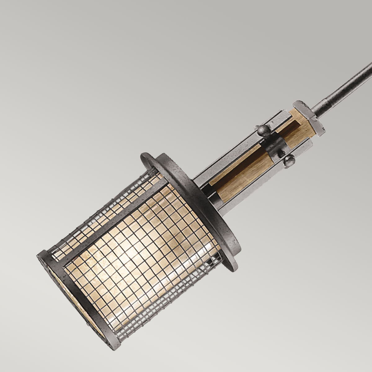 Lampa wisząca 15cm, metalowa siatka - kute żelazo, do salonu kuchni sypialni (1xE27) Kichler (Ahrendale)