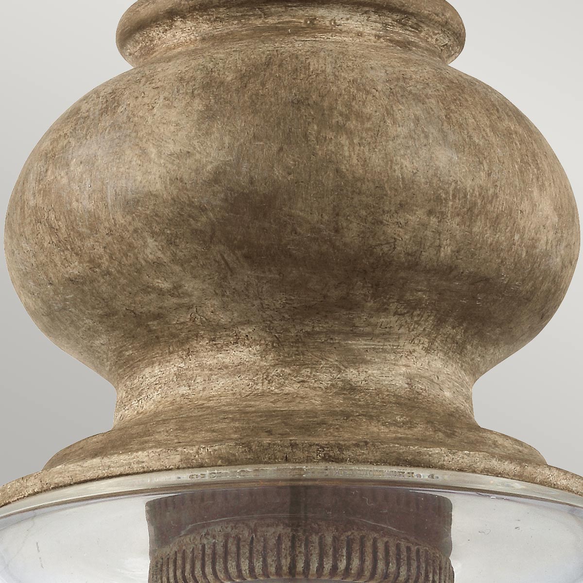 Matrimonio – szklana lampa wisząca z drewnem, industrialna