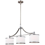 Lampa wisząca  3 klosze - (szkło, chrom, nikiel) do kuchni salonu sypialni (3xE27) Feiss (Prospect)