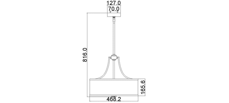 Lampa wisząca 47cm - (szkło, chrom, nikiel) do kuchni salonu sypialni (4xE27) Feiss (Prospect)