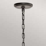 Lampa wisząca 61cm, metalowa siatka - kute żelazo, do salonu kuchni sypialni (4xE27) Kichler (Ahrendale)