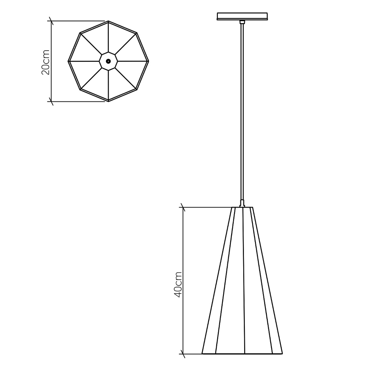 Lampa wisząca Angular, Accord Lighting - ePlafoniera.pl