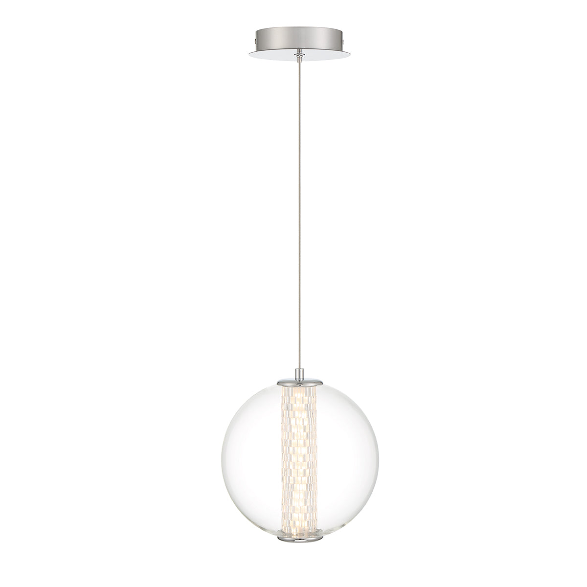 Lampa wisząca Atomo - 1 źródło światła - Polerowany chrom, Eurofase - ePlafoniera.pl