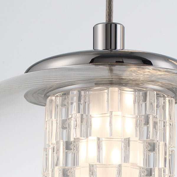 Lampa wisząca Atomo - 1 źródło światła - Polerowany chrom, Eurofase - ePlafoniera.pl