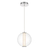 Lampa wisząca Atomo - 1 źródło światła - Polerowany chrom, Eurofase
