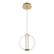 Lampa wisząca Atomo - 1 źródło światła - Szczotkowane złoto, Eurofase - ePlafoniera