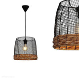 Lampa wisząca bambusowa w stylu boho 25/30cm do sypialni, salonu (1x E27) Lucea 8137 Nossa