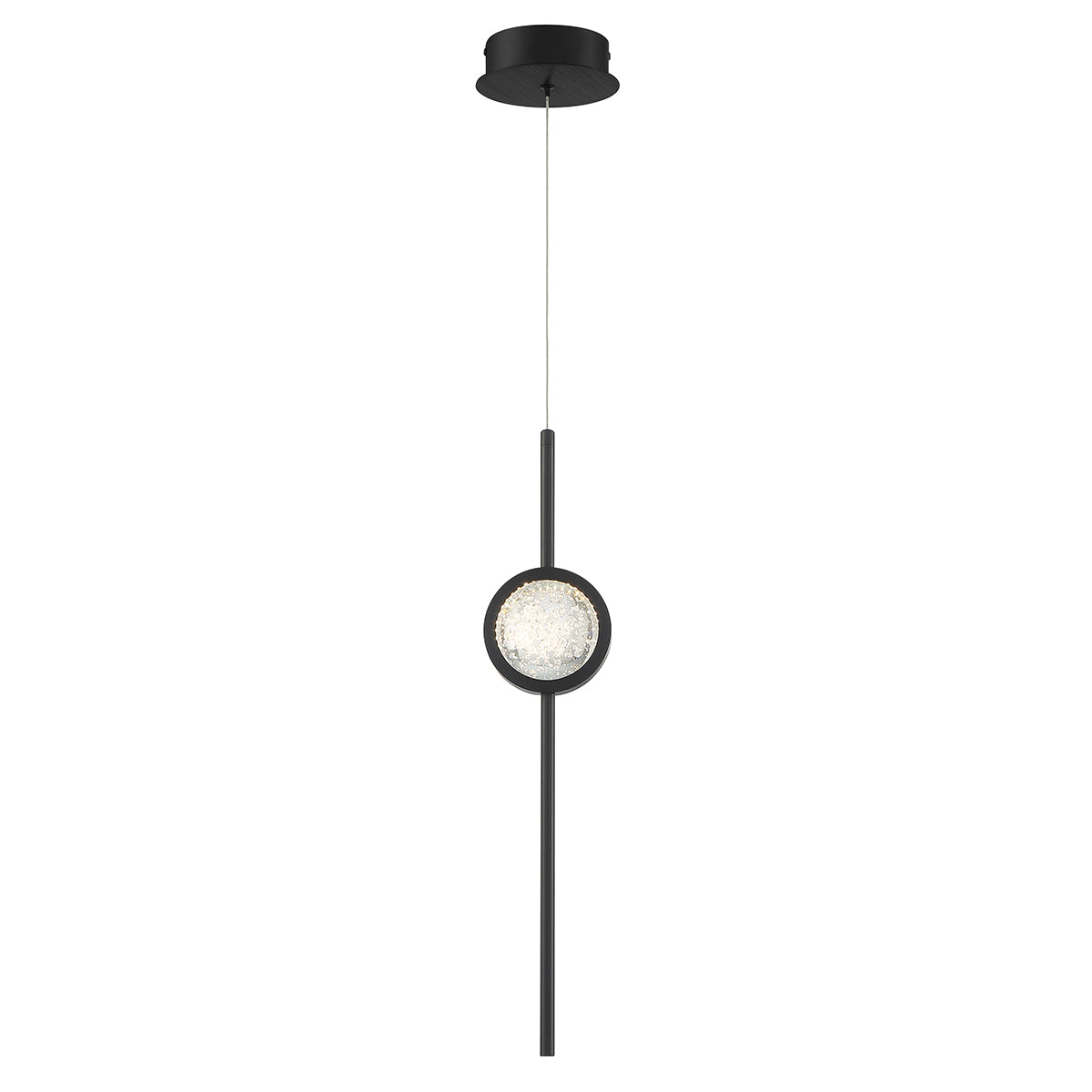 Lampa wisząca Barletta - 1 źródło światła - Matowa czerń, Eurofase - ePlafoniera