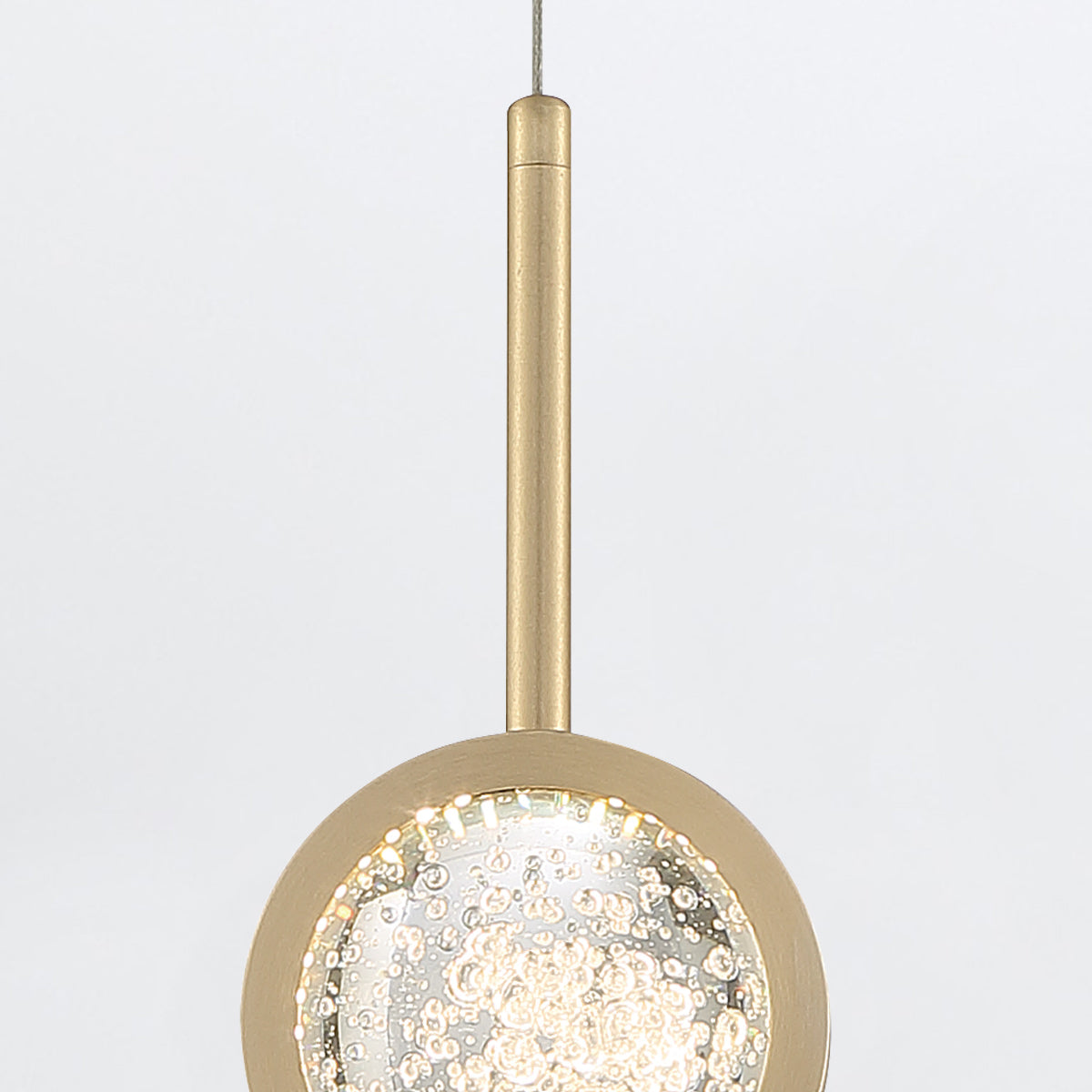 Lampa wisząca Barletta - 1 źródło światła - Szczotkowane złoto, Eurofase - ePlafoniera.pl
