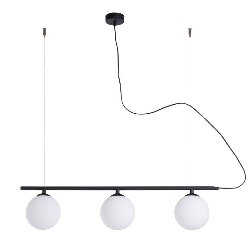 Lampa wisząca Beryl Glass 3 Black - Aldex, 1006E1 (3xE14)