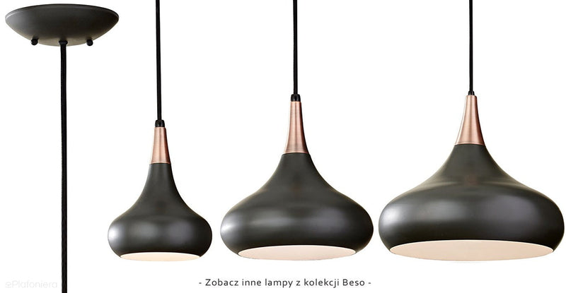 Lampa wisząca Beso 25cm (ciemny brąz) - Feiss (1xE27)