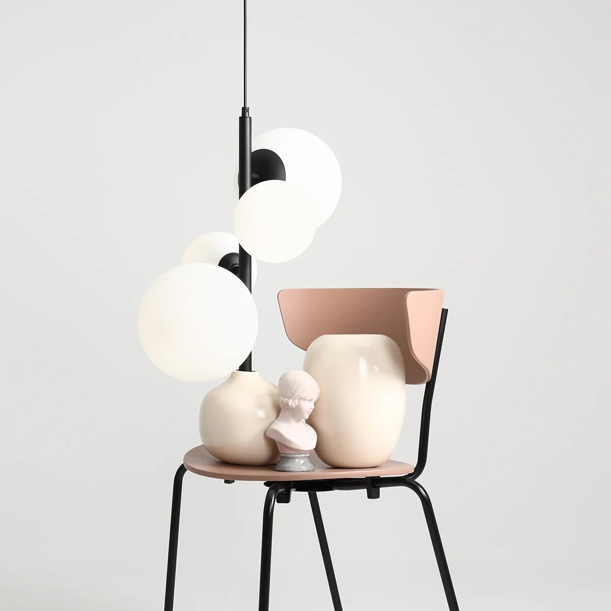 Lampa wisząca Bloom 4 Black (2xE14/2xE27) - Aldex (czarna, 1091L1)