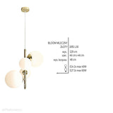 Lampa wisząca Bloom 4 Gold, złota - Aldex, 1091L30 (2xE14/2xE27)