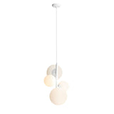 Lampa wisząca Bloom white, 4 mleczne kule (2xE14/2xE27) - Aldex (biała, 1091L)