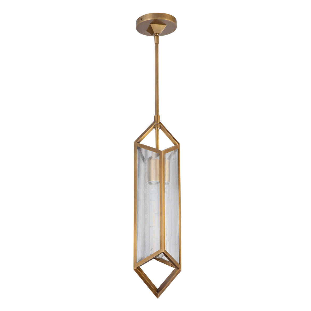 Lampa wisząca Cairo - 1 źródło światła - Vintage mosiądz, Alora - ePlafoniera.pl