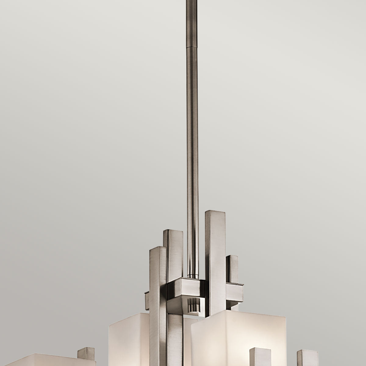 Lampa wisząca City z mlecznym szkłem + pewter - Kichler (LED, 65x60cm, 7xG9)