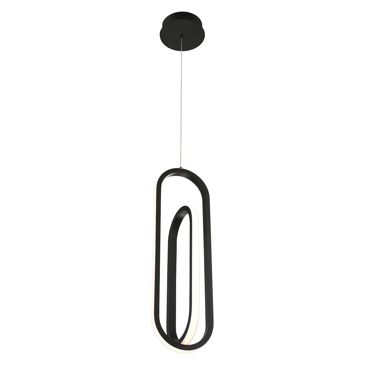 Lampa wisząca Demark - Matowa czerń, Eurofase - ePlafoniera.pl
