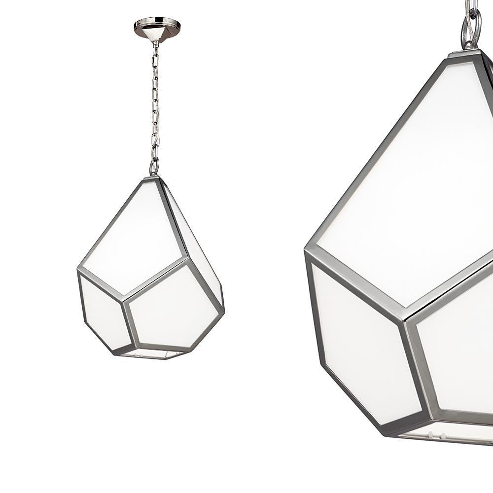 Lampa wisząca - diament 34cm (akryl, nikiel) do salonu sypialni (1xE27) Feiss (Diamond)