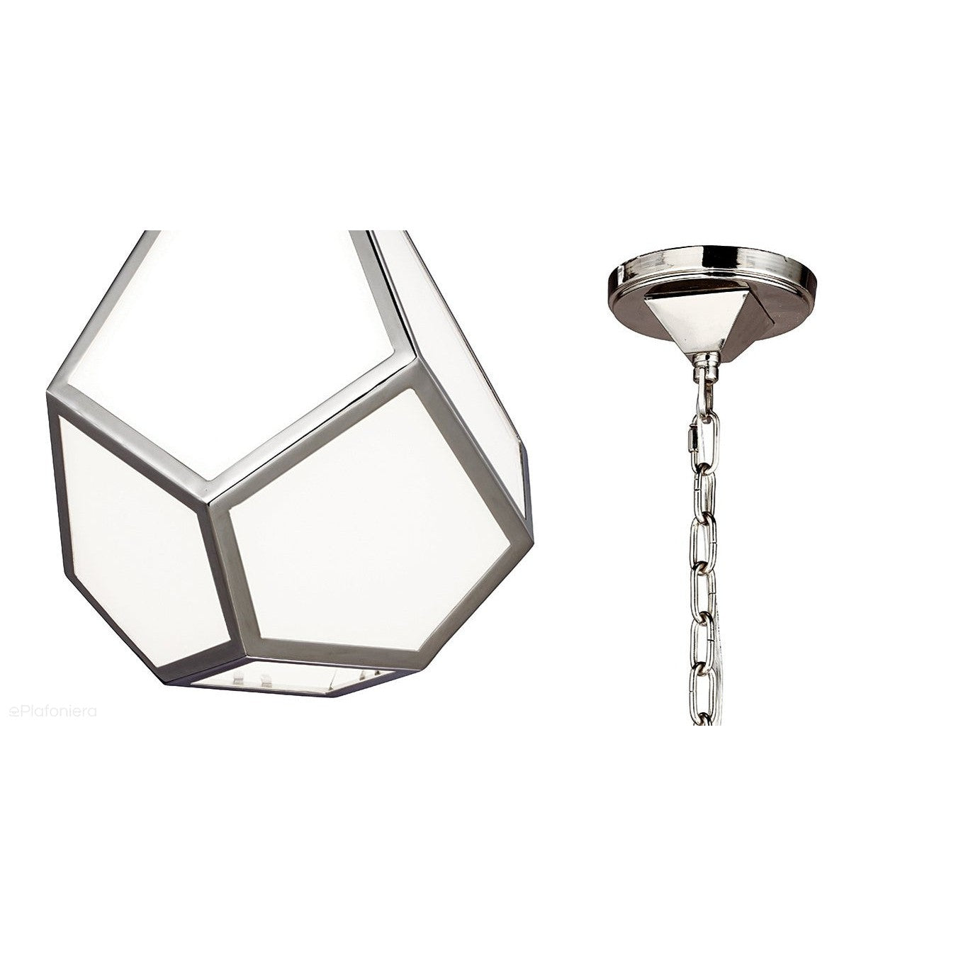 Lampa wisząca - diament 34cm (akryl, nikiel) do salonu sypialni (1xE27) Feiss (Diamond)