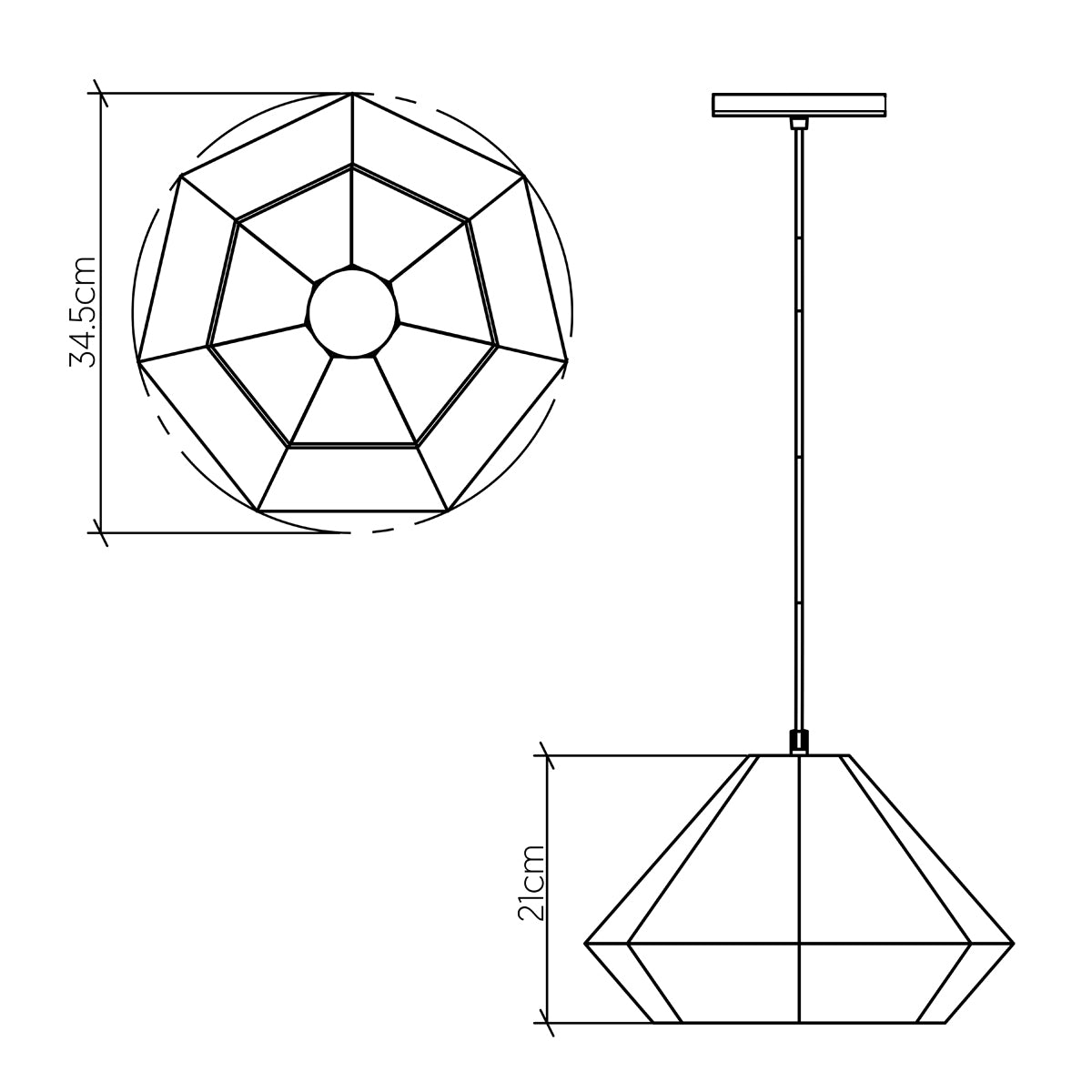 Lampa wisząca Diamond, Accord Lighting - ePlafoniera.pl