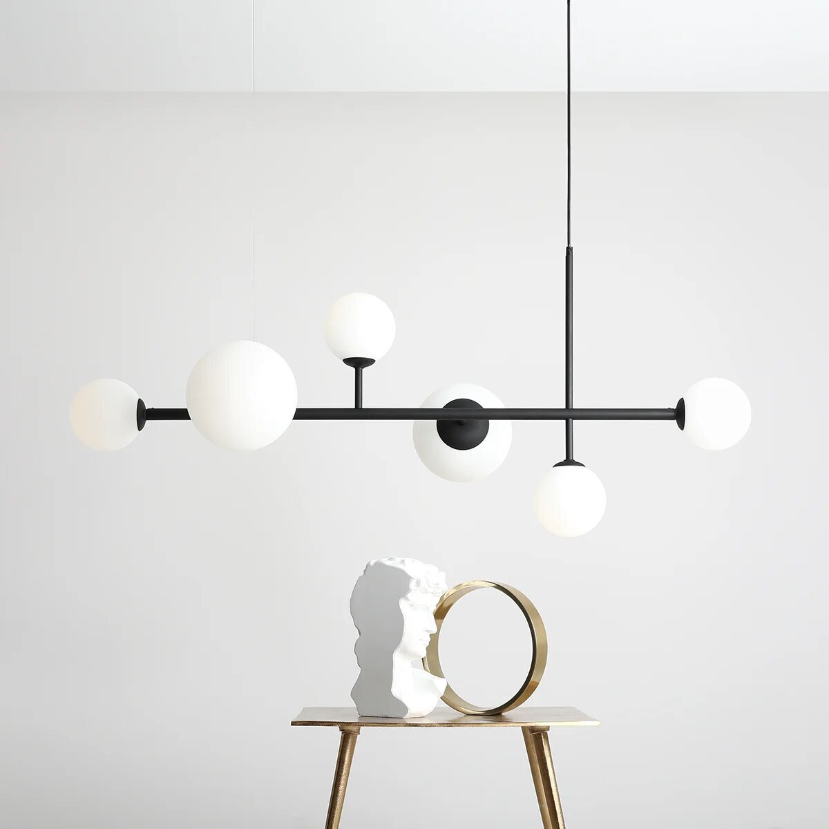 Złota lampa wisząca Dione 6 Gold - Aldex 1092K30, zawiesie