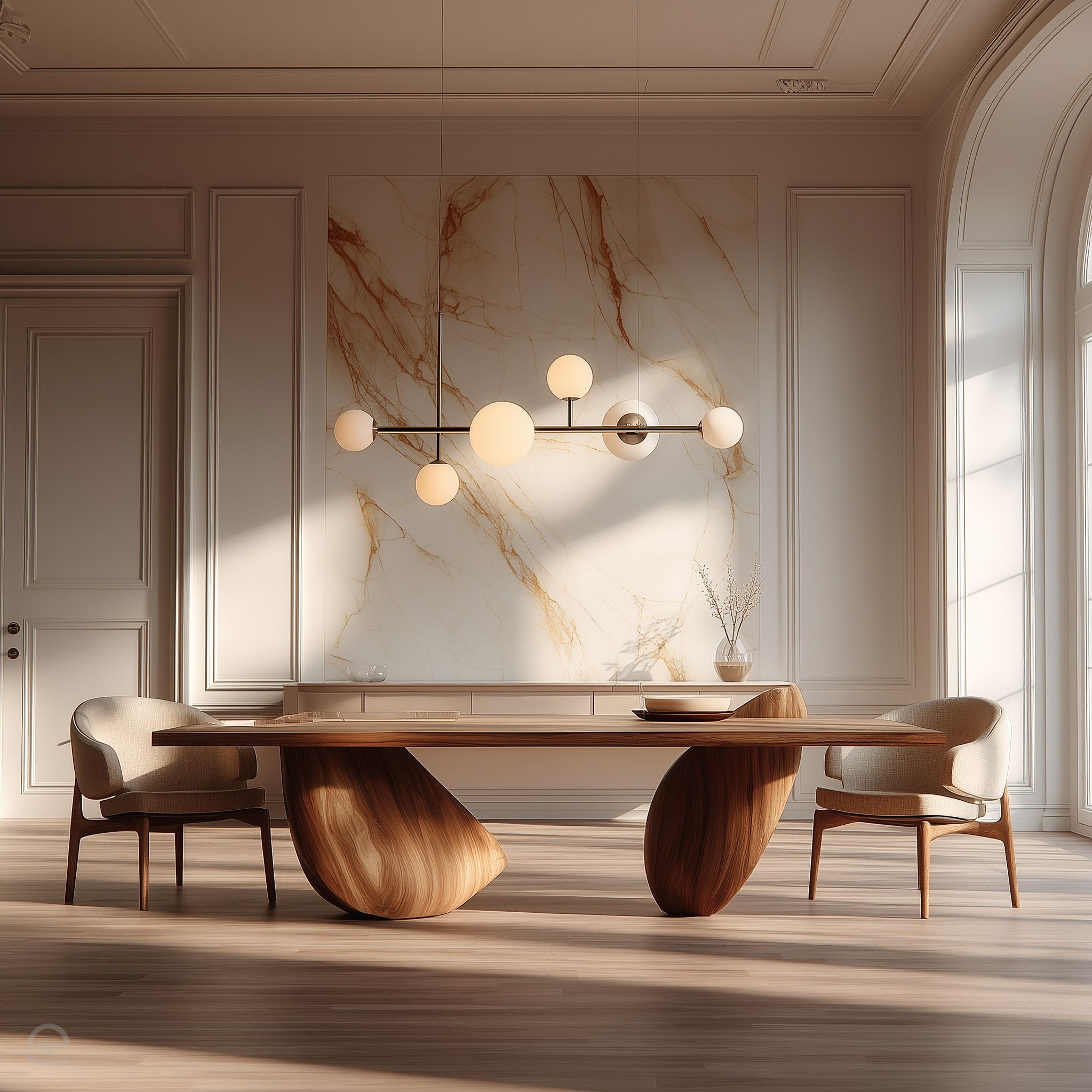 Lampa wisząca Dione 6 Brass, mosiądz - Aldex, 1092K40 (4xE14/2xE27)