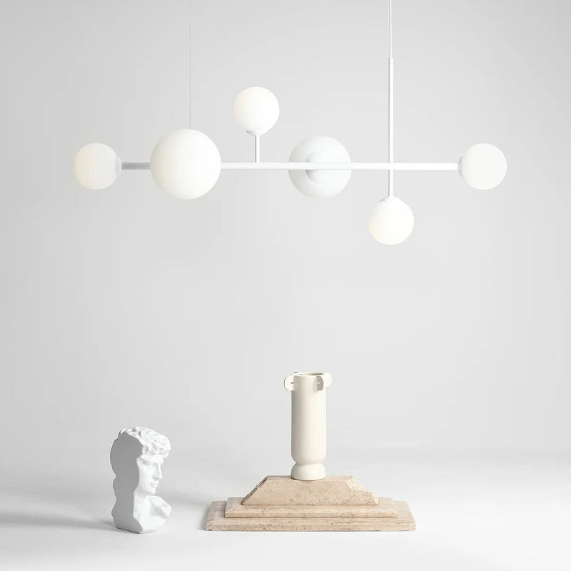 Lampa wisząca Dione 6 White - Aldex, 1092K, zawiesie białe (4xE14/2xE27)