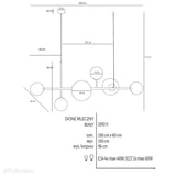 Lampa wisząca Dione 6 White - Aldex, 1092K, zawiesie białe (4xE14/2xE27)