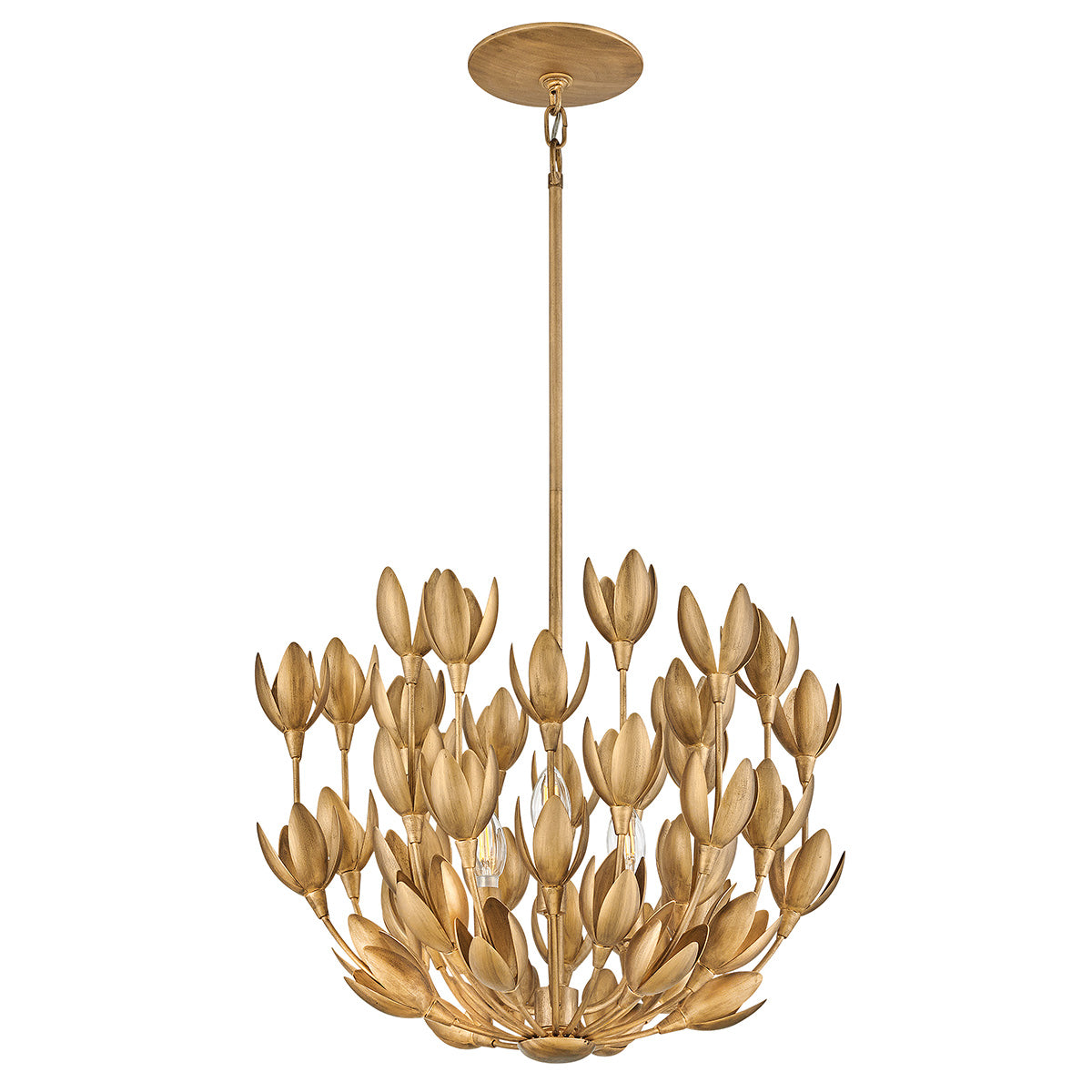 Lampa wisząca Flora - 3 źródła światła - Oksydowane złoto, Hinkley - ePlafoniera.pl