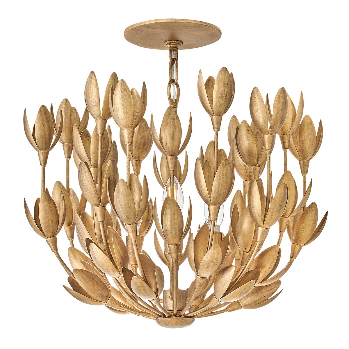 Lampa wisząca Flora - 3 źródła światła - Oksydowane złoto, Hinkley - ePlafoniera.pl
