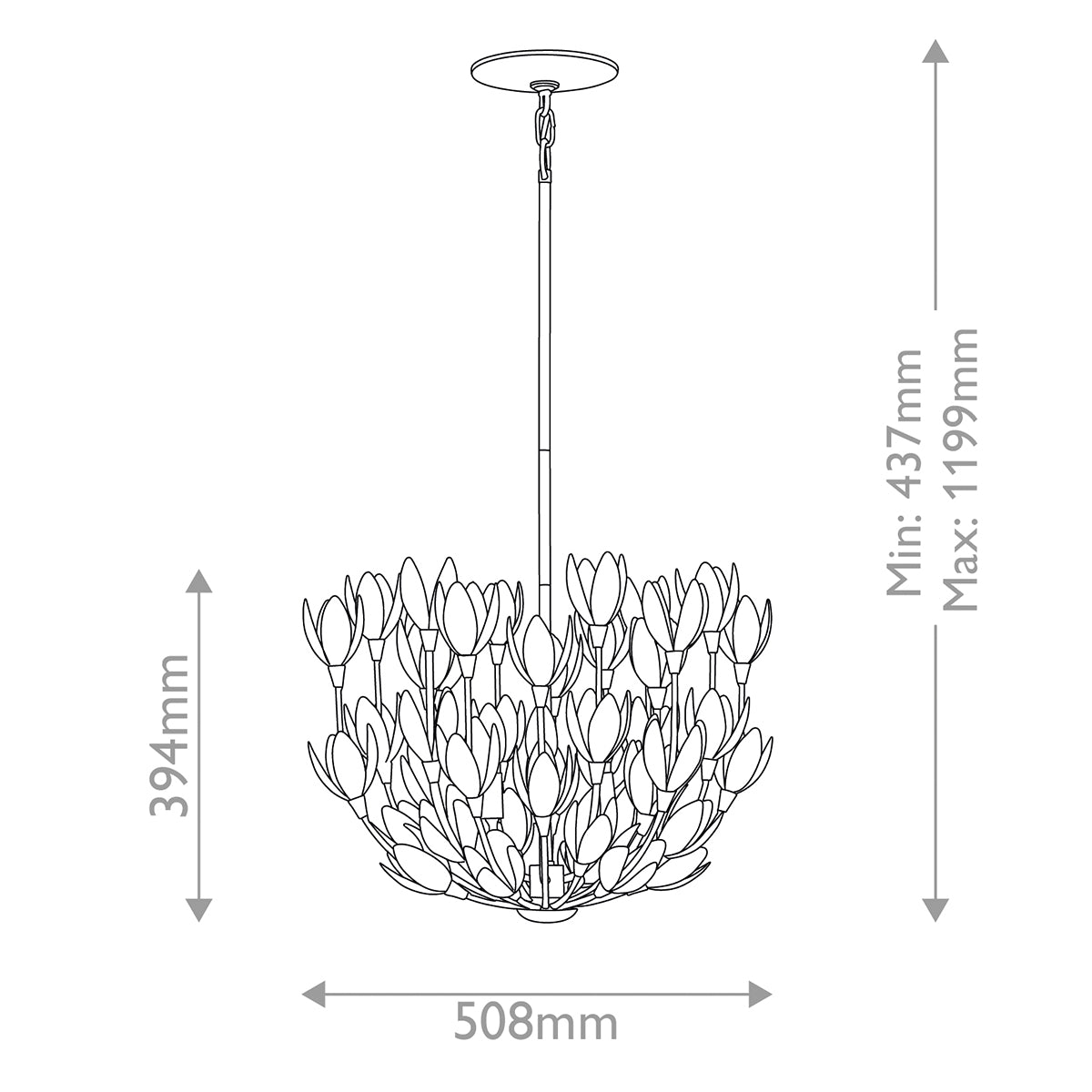 Lampa wisząca Flora - 3 źródła światła - Oksydowane złoto, Hinkley - ePlafoniera.pl