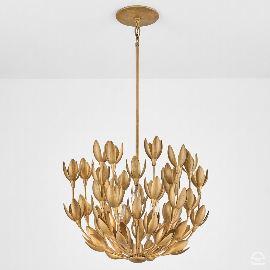 Lampa wisząca Flora - 3 źródła światła - Oksydowane złoto, Hinkley