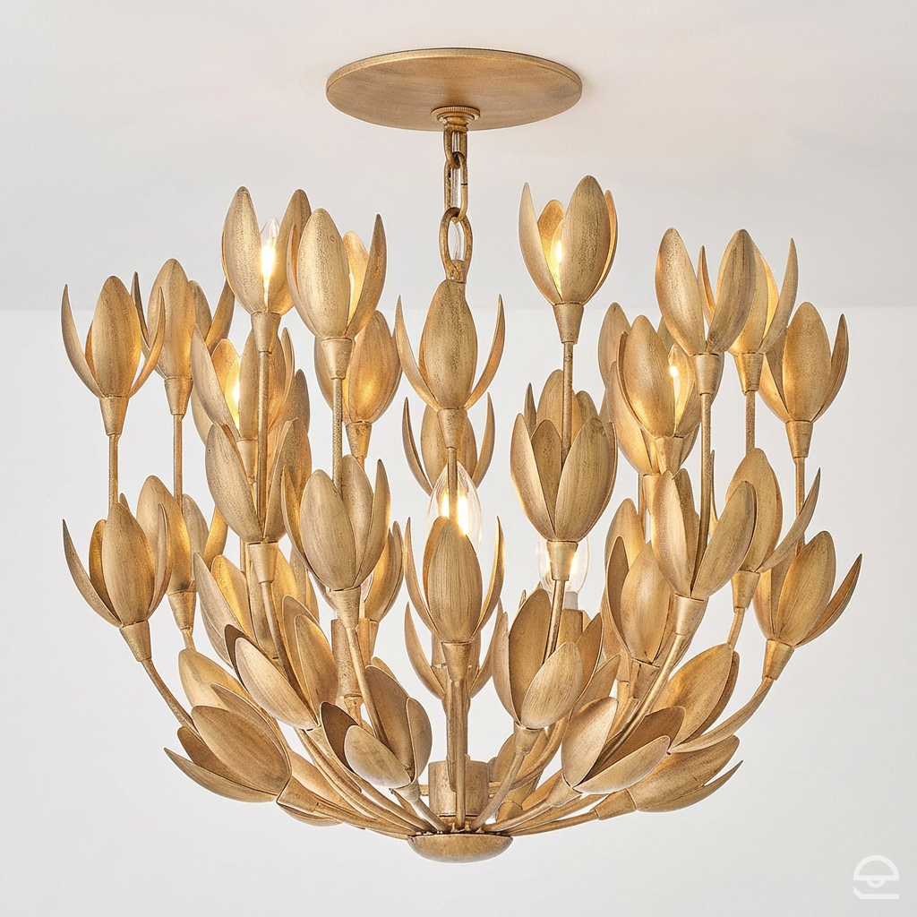 Lampa wisząca Flora - 3 źródła światła - Oksydowane złoto, Hinkley