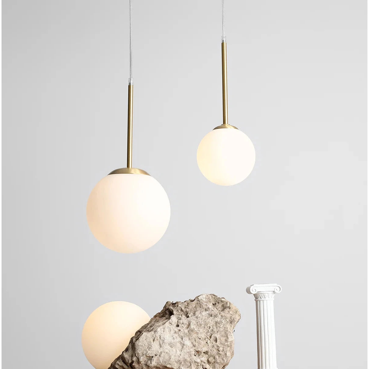 Lampa wisząca glamour z mosiądzem - Bosso Mini 20 Brass - Aldex (20cm, E27) 1087XS40