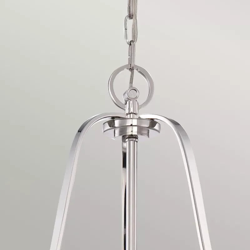 Lampa wisząca srebrna - czarny abażur  (58cm) żyrandol do salonu sypialni jadalni (4xE27) Quoizel (Gotham)