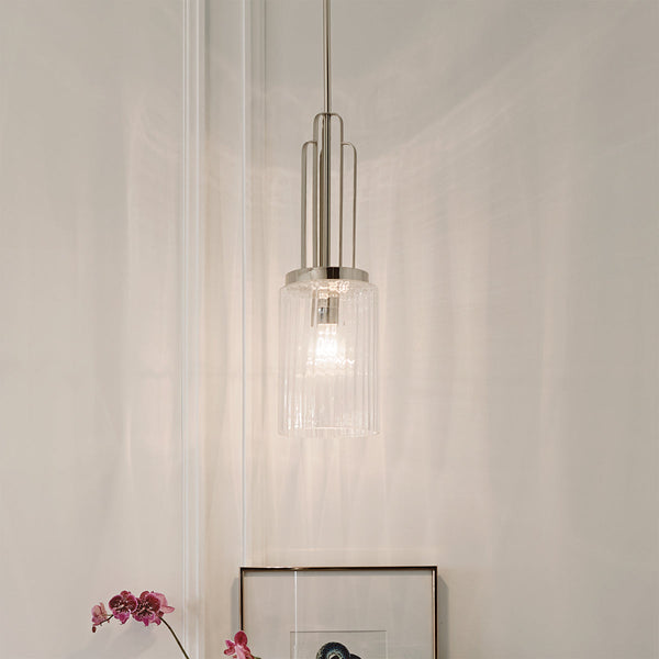 Lampa wisząca Kimrose - 1 źródło światła - Polerowany nikiel, Kichler - ePlafoniera.pl