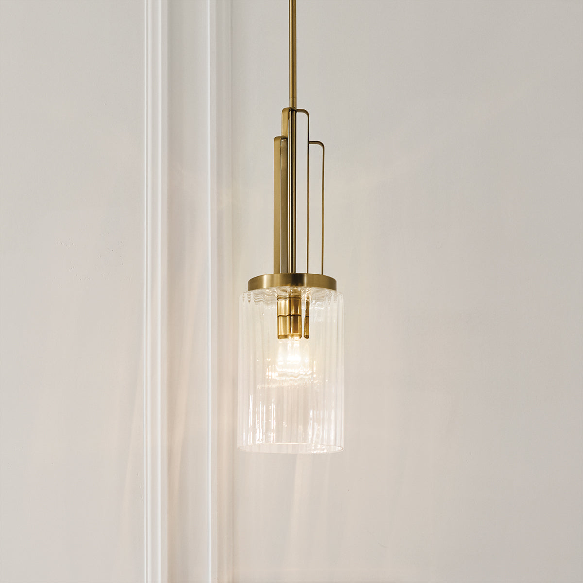 Lampa wisząca Kimrose - 1 źródło światła - Szczotkowany naturalny mosiądz, Kichler - ePlafoniera.pl