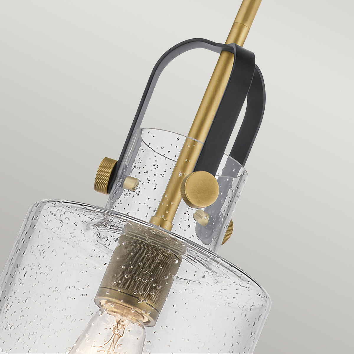 Lampa wisząca Kitner - 1 źródło światła - Naturalny mosiądz, Kichler - ePlafoniera.pl