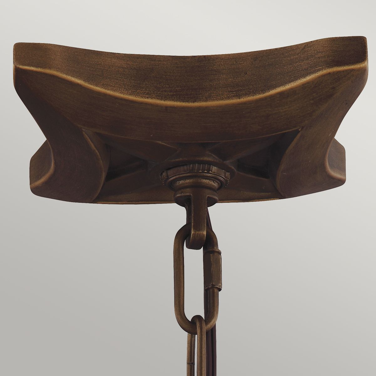 Lampa wisząca lampion (stary brąz) świecznik 51x51cm, do salonu kuchni sypialni (6xE14) Feiss (Yarmouth)
