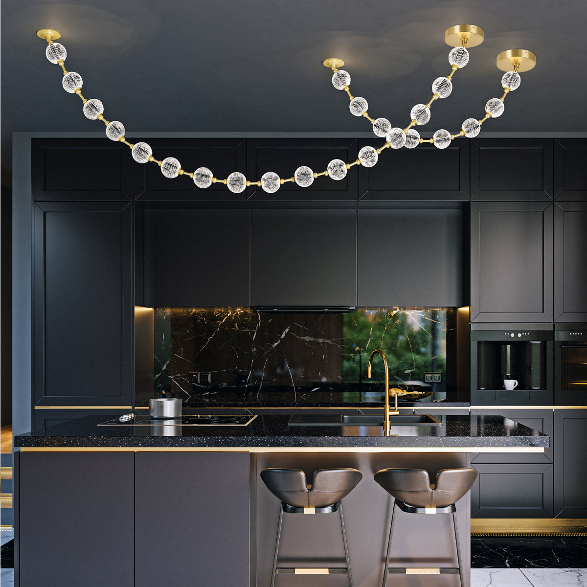 Lampa wisząca LED Marni - Naturalny mosiądz, Alora - ePlafoniera.pl